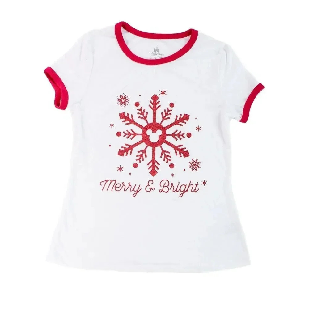 Disney Parks Merry & Bright Pajama Tee